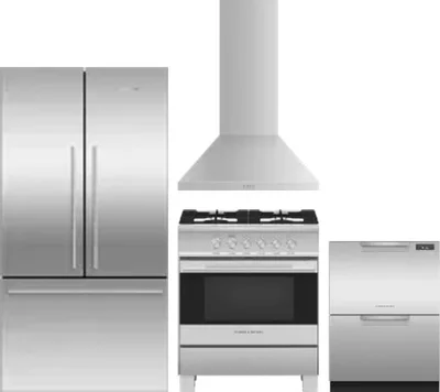 4 Piece Package Includes Refrigerator, Range, Hood And Dishwasher